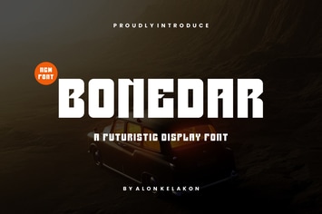 Bonedar Futuristic Display Font