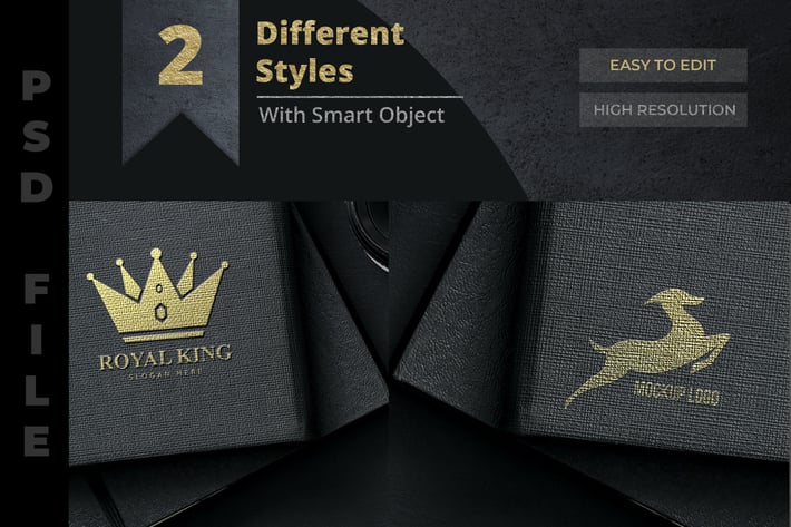 Gold Mockup in Book