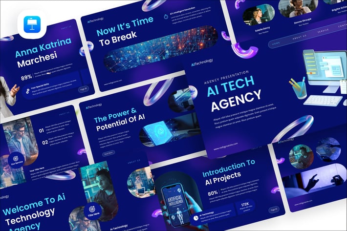 AI Tech Agency Keynote Presentation Template