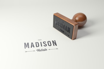Rubber Stamp Logo Mockup - Rectangle Version V2