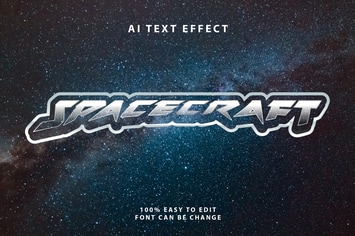 Spacecraft Halftone Text Effect
