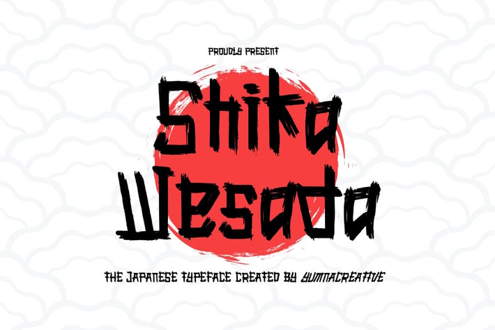 Shika Wesada - Japanese Brush Font