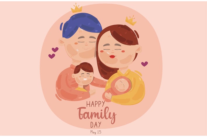 Happy Family Day Illustration