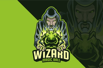 Wizard Magic Ball Logo