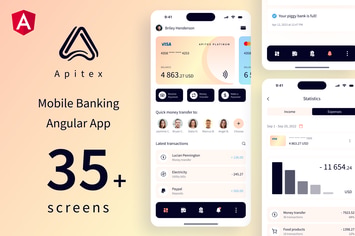 Apitex - Mobile Banking Angular App | PWA