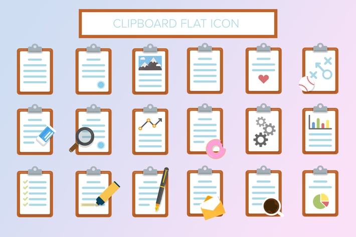Clipboard Flat Icon