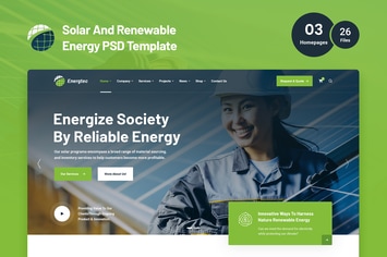 Energtec - Solar and Renewable Energy PSD Template