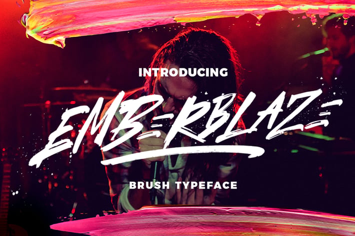 EMBERBLAZE - Brush Font