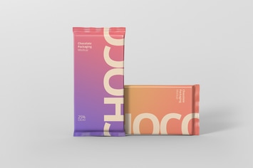 Foil Chocolate Packaging Mockup