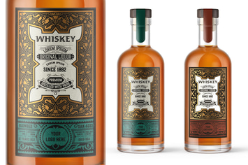 Vintage Whiskey Label Layout