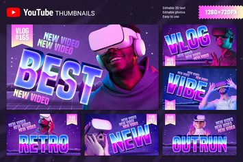 80s Retro Youtube Thumbnails