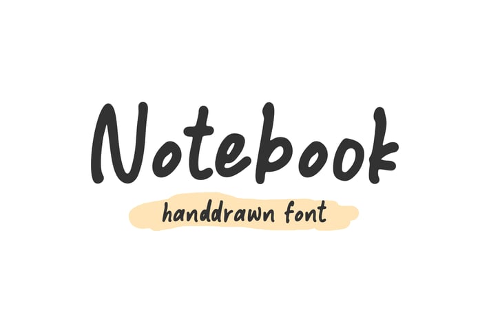 Notebook - Handdrawn Font