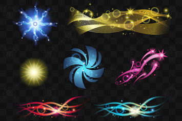 Light Effects - set of realistic clip art