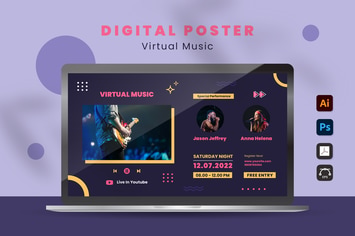 Virtual Concert Digital Poster