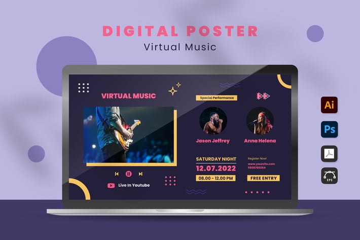Virtual Concert Digital Poster