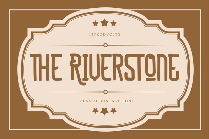 The Riverstone | Classic Vintage Font