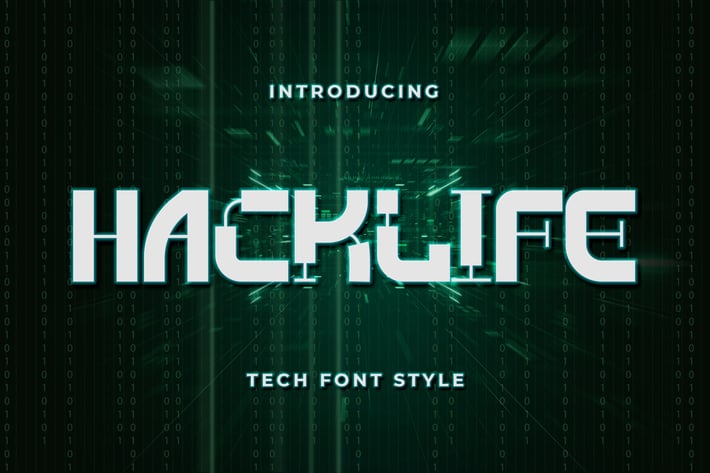 Hacklife – Tech Font Style