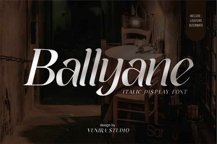 Ballyane - Italic Display Font
