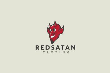Red Devil Head Logo Template