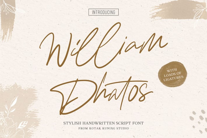 William Dhatos - Modern Signature Font