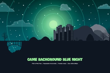 Game Background Blue Night