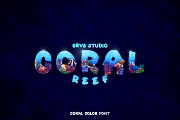 Coral Reef Colorful Decorative Font