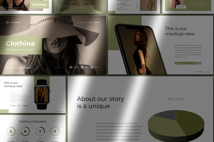 Clothina - Fashion PowerPoint Template