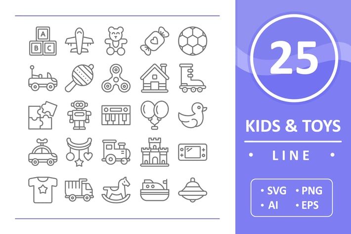 25 Kids and Toys - Line