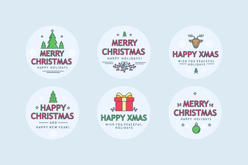 Christmas Sharp Badges