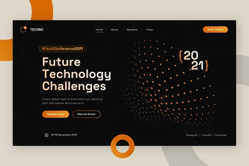 Conference Hero Header Template