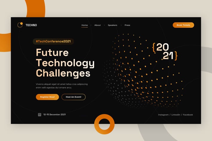 Conference Hero Header Template