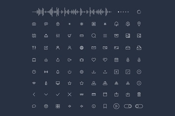 Trendy Thin Line Icons for web and mobile Set