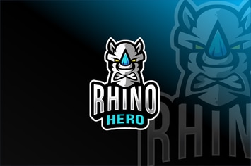 Rhino Hero Esport Logo Template