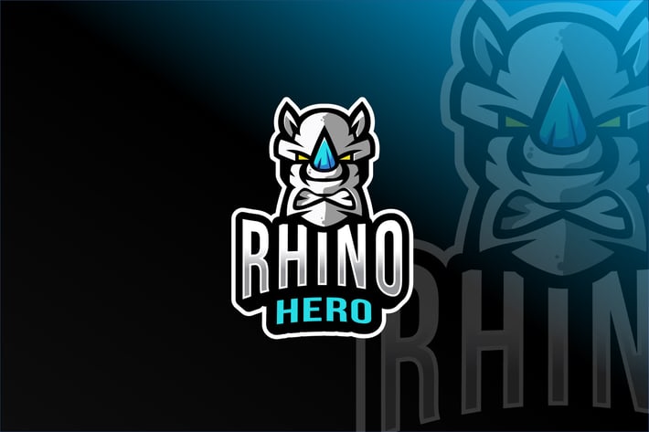 Rhino Hero Esport Logo Template