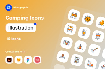 Camping Icon Illustration
