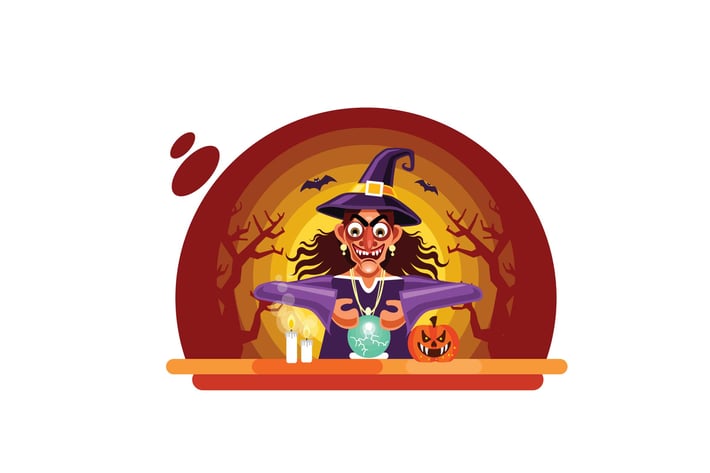 Halloween Fortune Teller with Crystal Ball