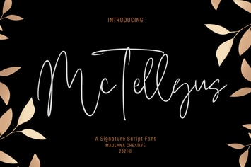 Mc Tellyus Monoline Signature Script Font