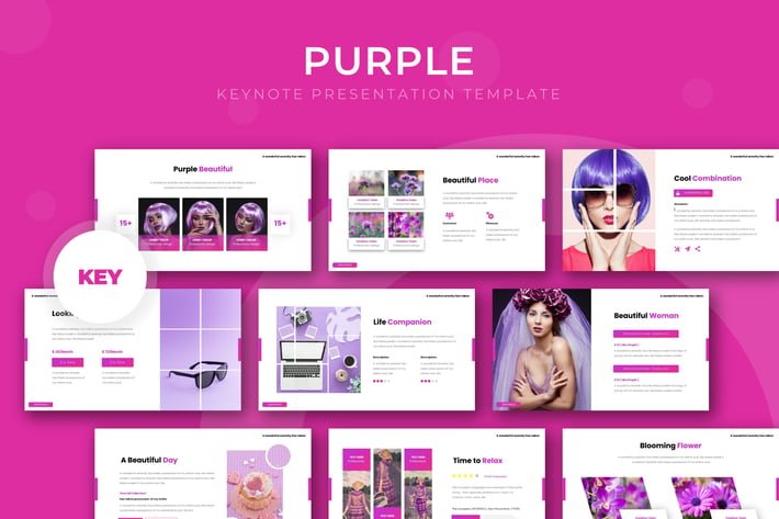 Purple Beautiful - Keynote Template