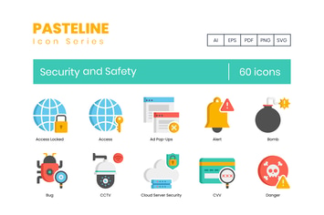60 Security and Safety Flat Icons