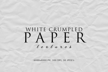 White Crumpled Paper Textures