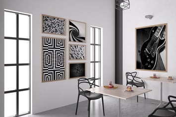 Coffee Black White Mockup