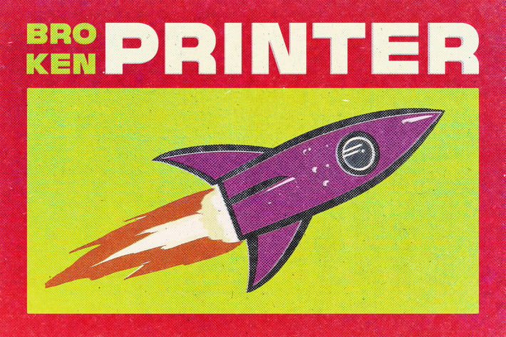 Broken Printer Design Effect