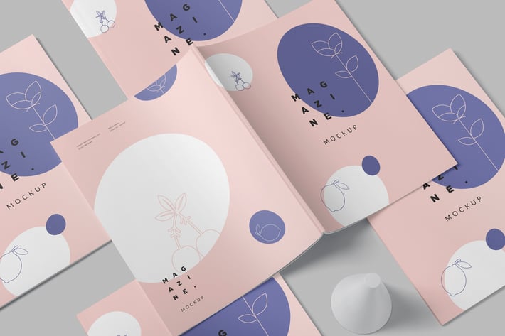 Magazine Mockup - US Letter 8.5x11 Inch Size