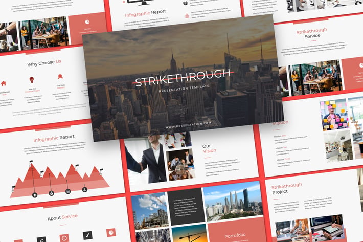 STRIKETHROUGH - Powerpoint Presentation Template