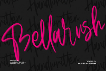 Bellarush SVG Brush Font Free Sans