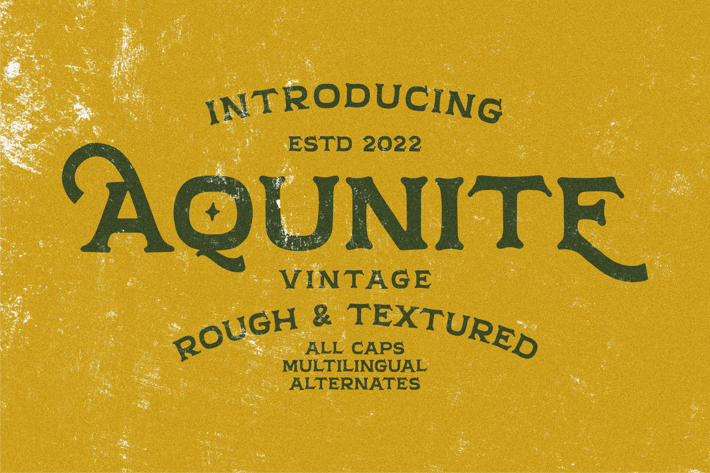 Aqunite Vintage Typeface