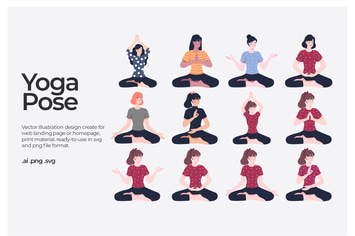 Yoga pose - illustration
