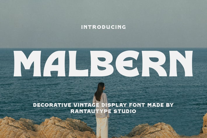 Malbern Vintage Decorative Font