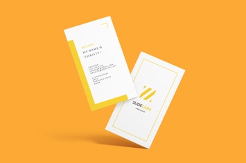 Portrait Business Card Mockup