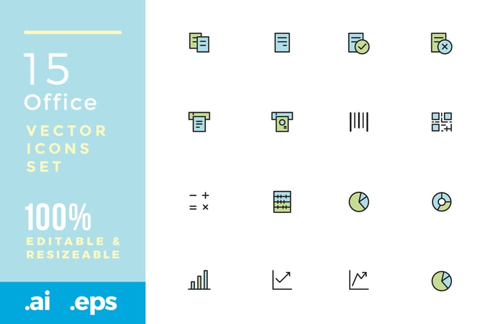 15 Office vector icons